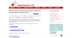 Desktop Screenshot of kegelspiele.info